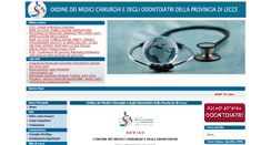 Desktop Screenshot of ordinemedicilecce.it