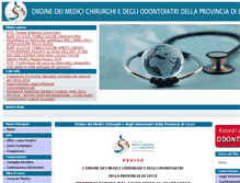 Tablet Screenshot of ordinemedicilecce.it